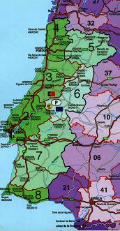 Harta Portugalia pe cod postal